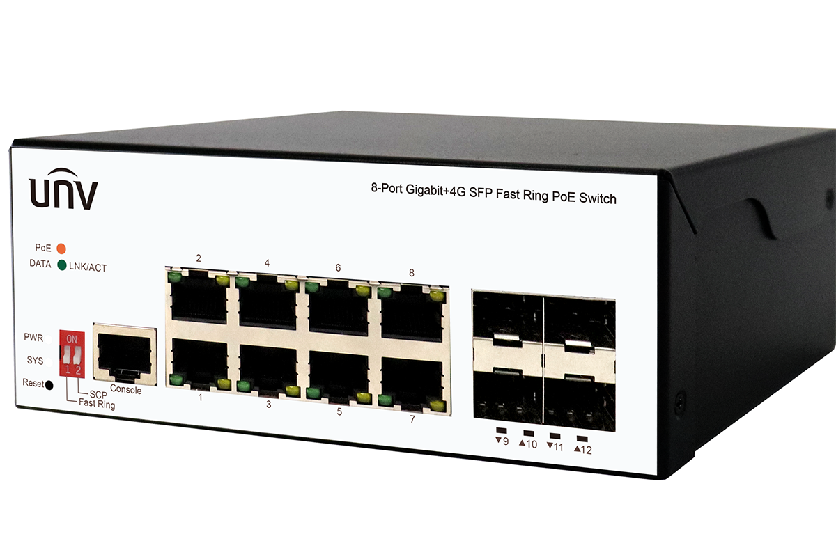 8-port Gigabit switch with 4 PoE ports(